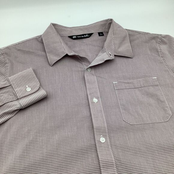 Travis Mathew Mens Long Sleeve Button Up Shirt Size Large - Picture 1 of 8